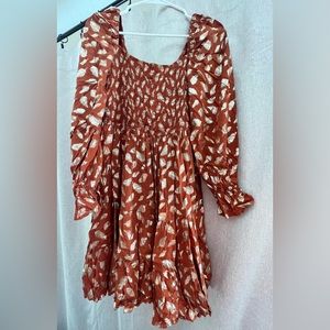 Women Fall “Burn Orange” Dress